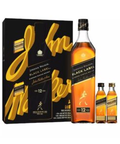 WHISKY JOHNNIE WALKER BLACK 0,7L + 2 MINI