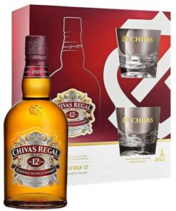 WHISKY CHIVAS 12YO 0,7L + 2 SZKLANKI