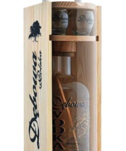 WÓDKA DĘBOWA W DREWNIE + KIELISZKI 0,7L 40%
